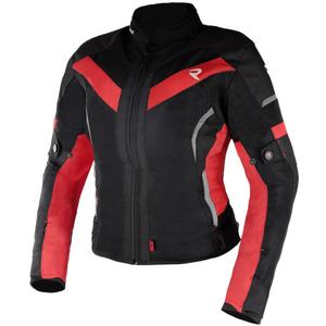Giacca da moto da donna Street Racer Betty II Air nero-rosso