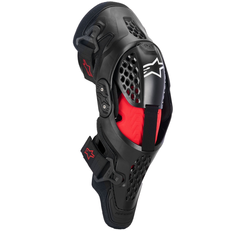 Protezioni per ginocchia Alpinestars SX-1 Plasma nere-rosse-grigie