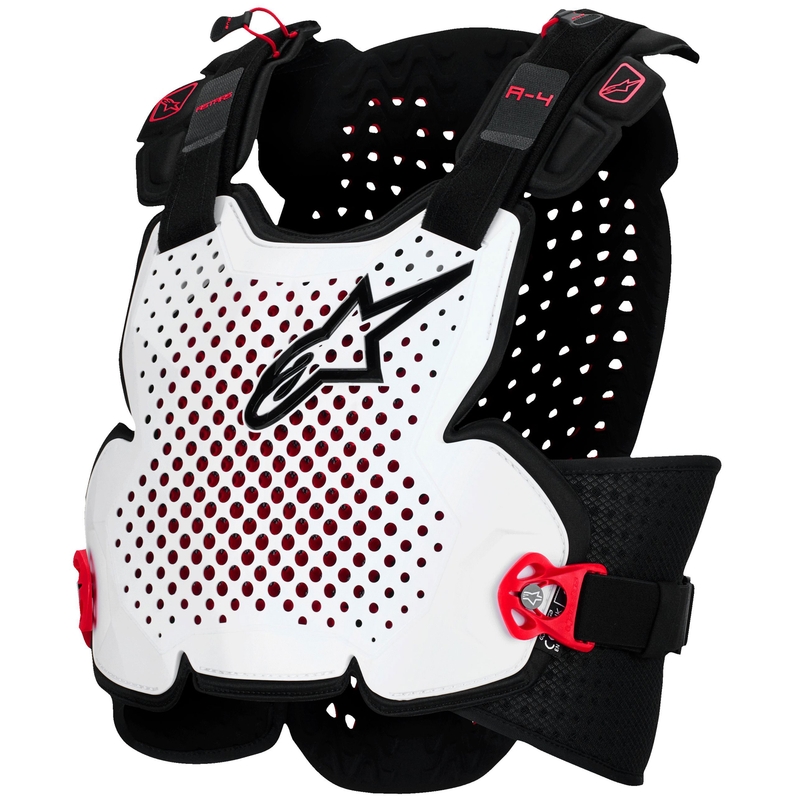Protezione toracica Alpinestars A-4 Plasma nera-rossa-bianca