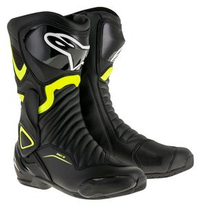 Stivali da moto Alpinestars S-MX 6 nero-giallo fluo