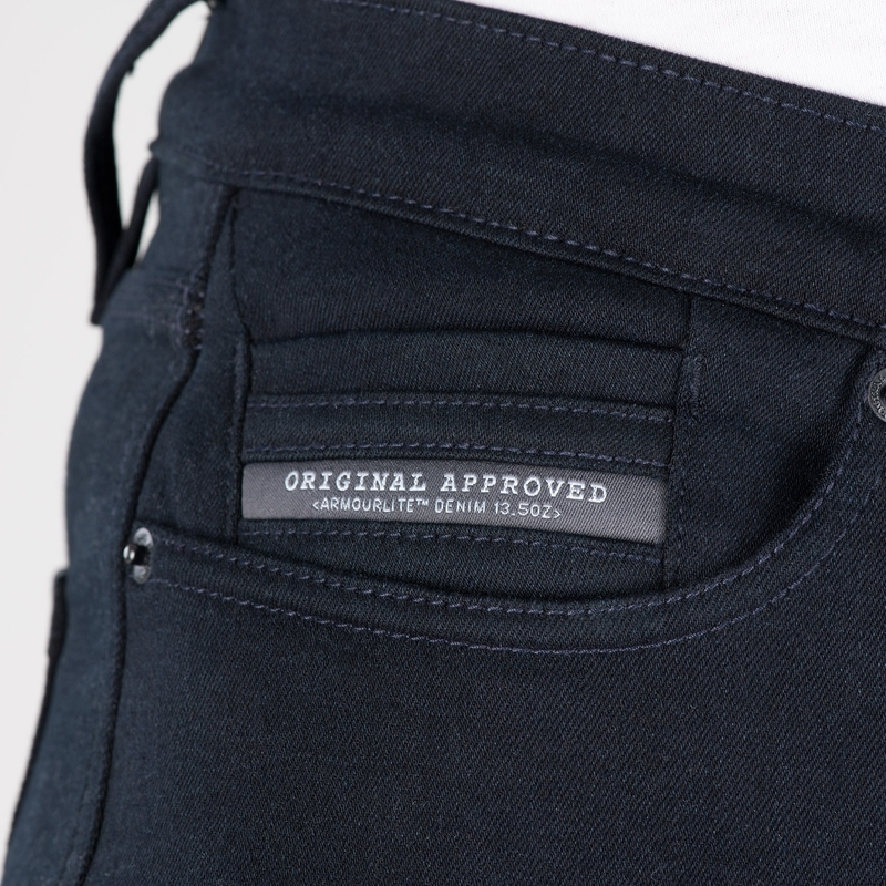 Jeans da motociclista OXFORD ORIGINAL APPROVED SUPER STRETCH JEANS AA SLIM FIT blu indaco