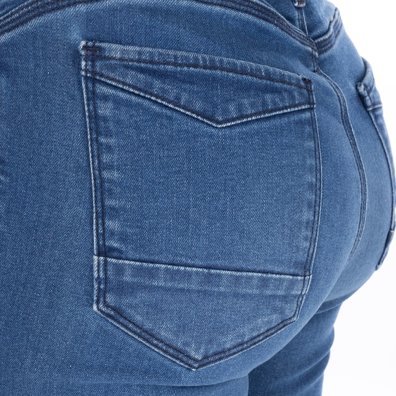 Jeans da motociclista da donna OXFORD SOFIA AA Slim azzurro