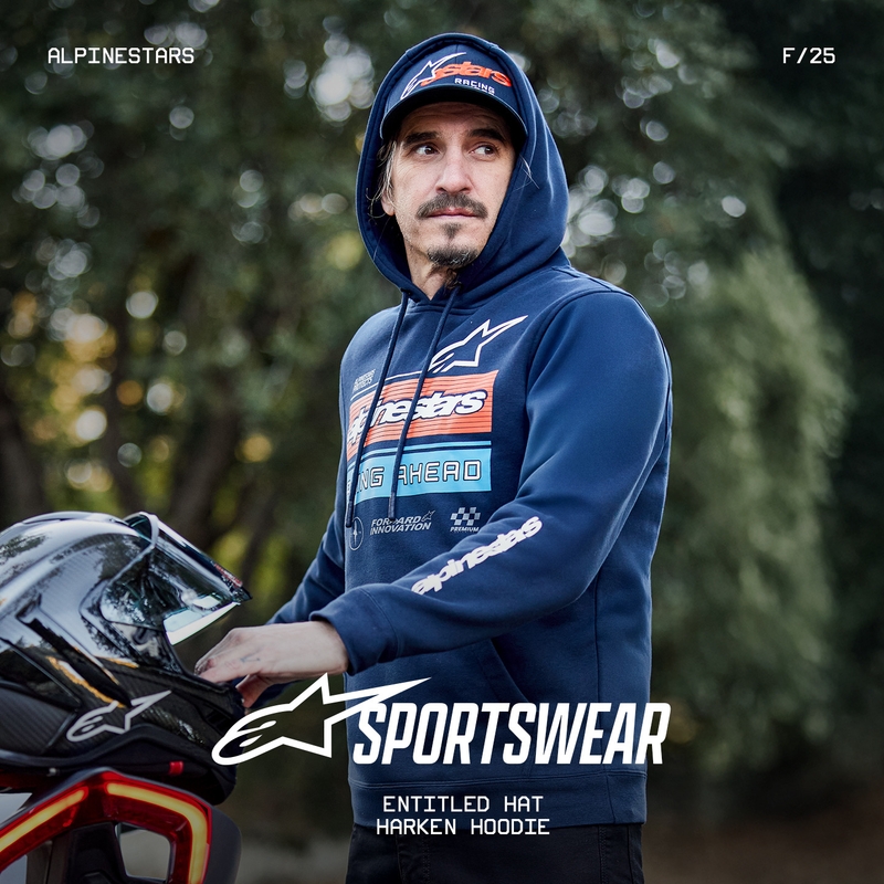 Felpa con cappuccio Alpinestars Harken blu