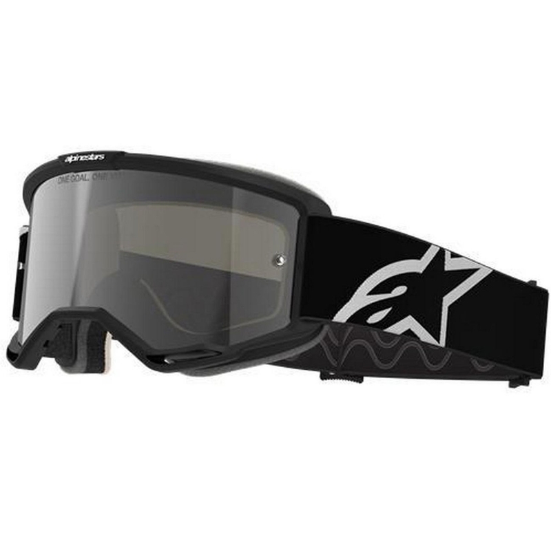 Occhiali da motocross Alpinestars Vision 5 Corp neri con lente trasparente