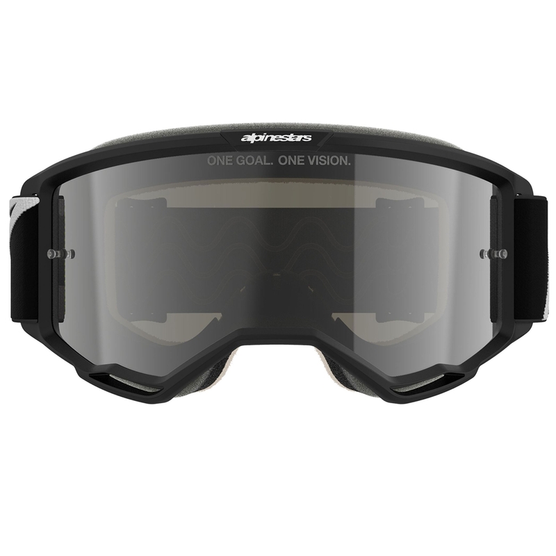 Occhiali da motocross Alpinestars Vision 5 Corp neri con lente trasparente