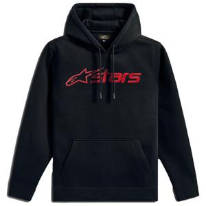 Felpa con cappuccio Alpinestars Blaze 3 nera-rossa