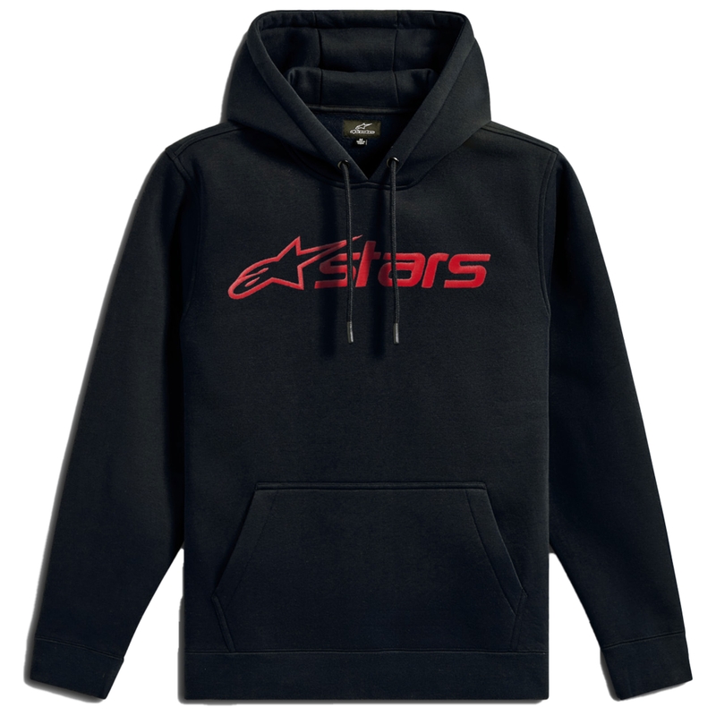 Felpa con cappuccio Alpinestars Blaze 3 nera-rossa