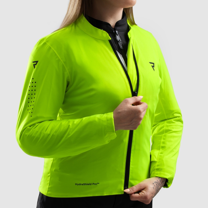Giacca da moto da donna Rebelhorn Hiflow V nero-grigio-giallo fluo