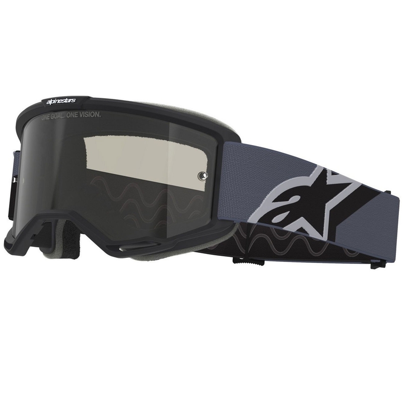 Occhiali da motocross Alpinestars Vision Sand neri-grigi con lente fumé scura