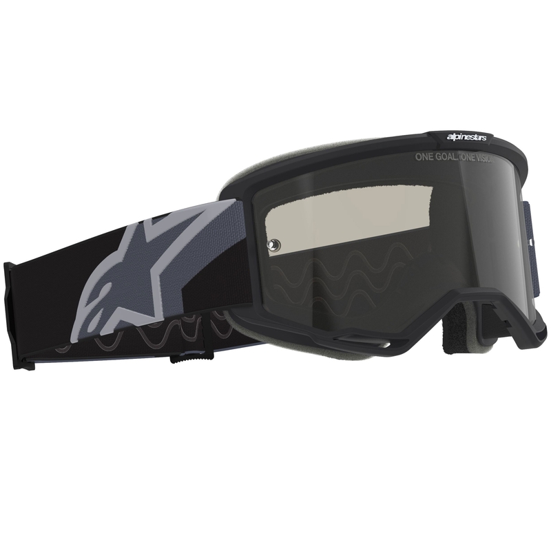 Occhiali da motocross Alpinestars Vision Sand neri-grigi con lente fumé scura
