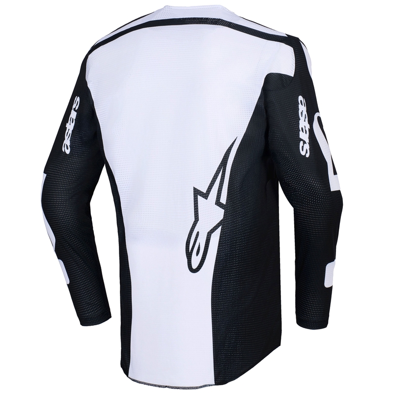 Maglia da motocross Alpinestars Racer Air Riway nera-bianca