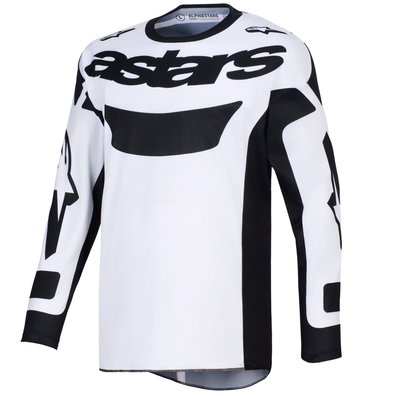 Maglia da motocross Alpinestars Racer Riway bianco-nera