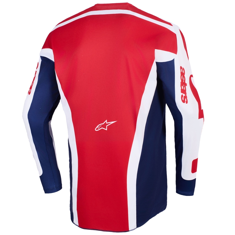 Maglia da motocross Alpinestars Racer Riway bianca-blu-rossa