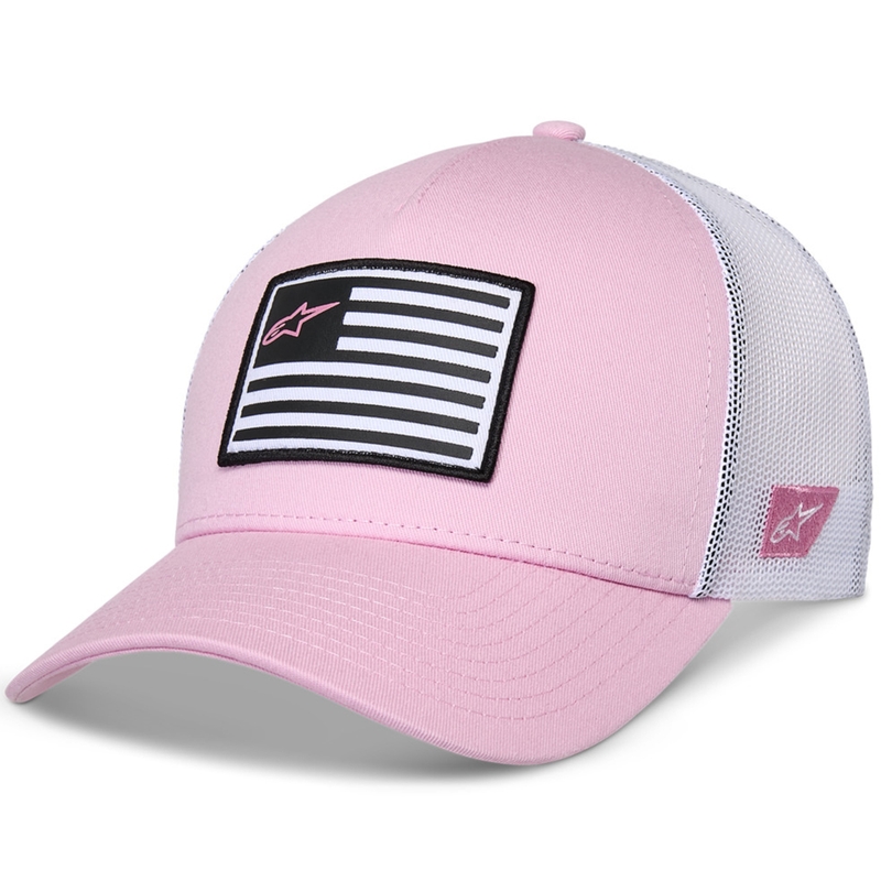 Cappello Alpinestars Flag Snap rosa-bianco
