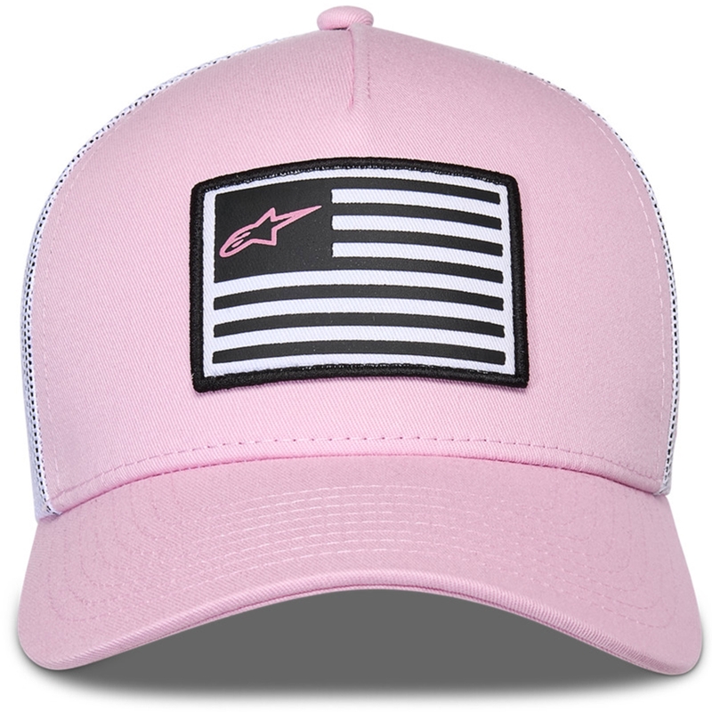 Cappello Alpinestars Flag Snap rosa-bianco