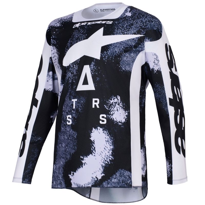 Maglia da motocross Alpinestars Racer Lahnd grigio-mimetica