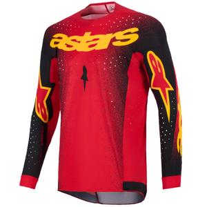 Maglia da motocross Alpinestars Supertech Scenz rosso-nero-giallo