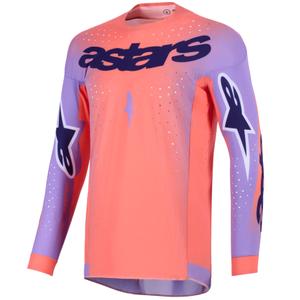 Maglia da motocross Alpinestars Supertech Scenz arancione-corallo-viola