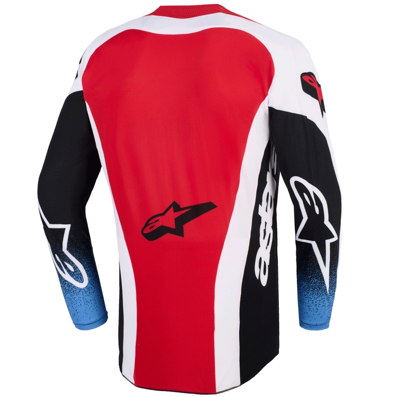 Maglia da motocross Alpinestars Techstar Knif nera-bianca-blu-rossa