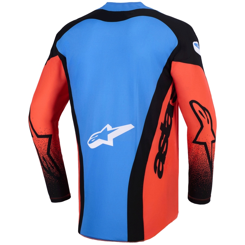Maglia da motocross Alpinestars Techstar Knif arancione-nero-blu
