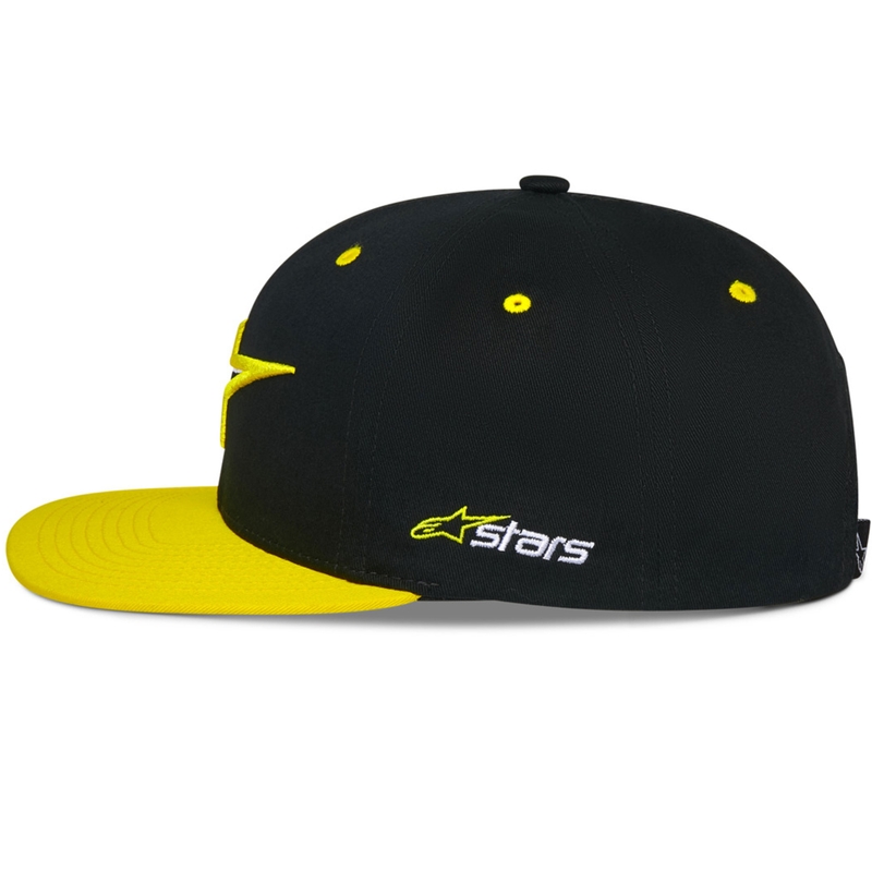 Cappellino Alpinestars Thickness Snapback nero-giallo fluo