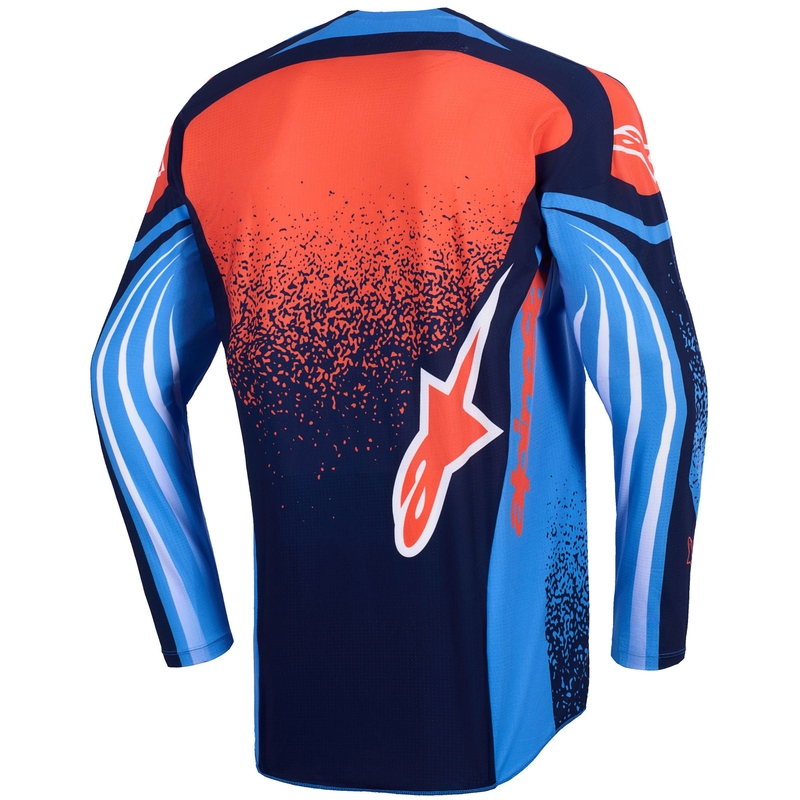 Maglia da motocross Alpinestars Techstar Nomur blu scuro-arancione-blu