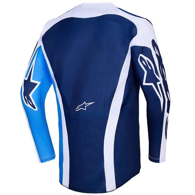 Maglia da motocross Alpinestars Racer Air Portl blu-bianca