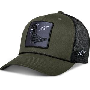 Cappellino Alpinestars con stivale verde-nero
