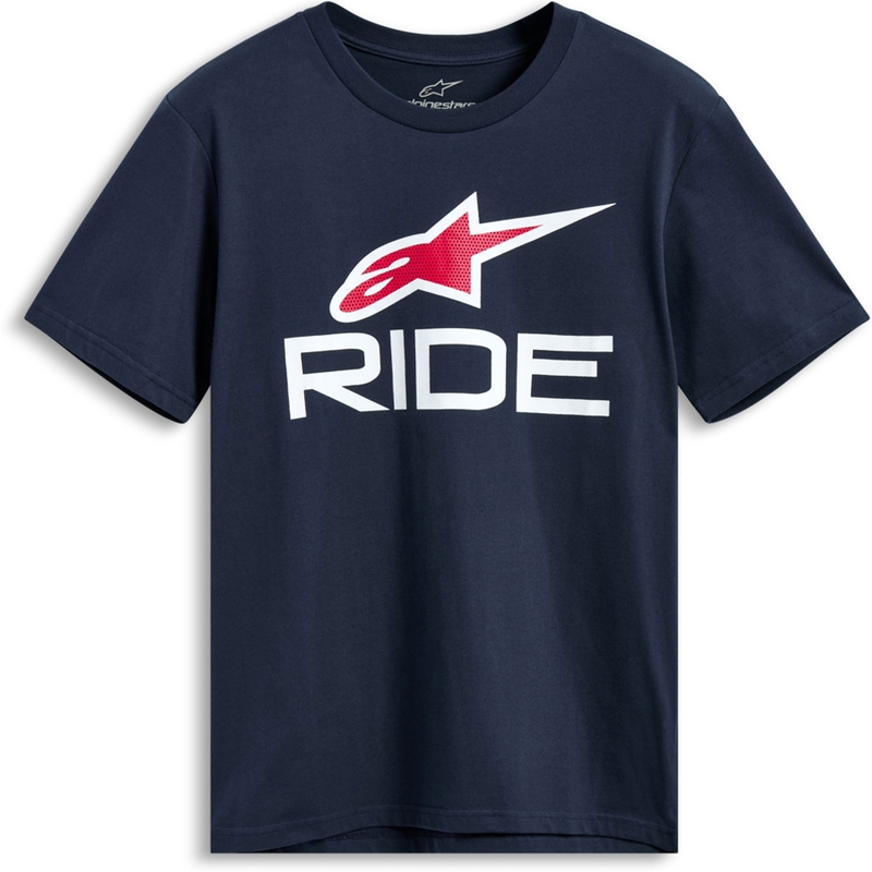 Maglietta Alpinestars Ride 4.0 CSF blu-bianco-rosso