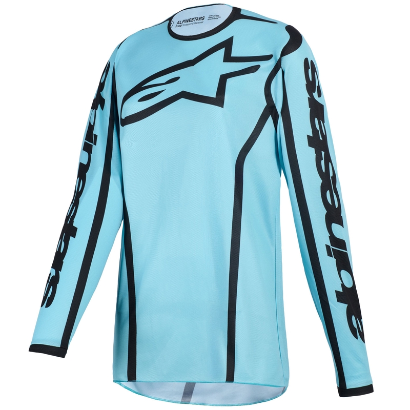 Maglia da motocross da donna Alpinestars Stella Fluid Apex Turchese-Nero