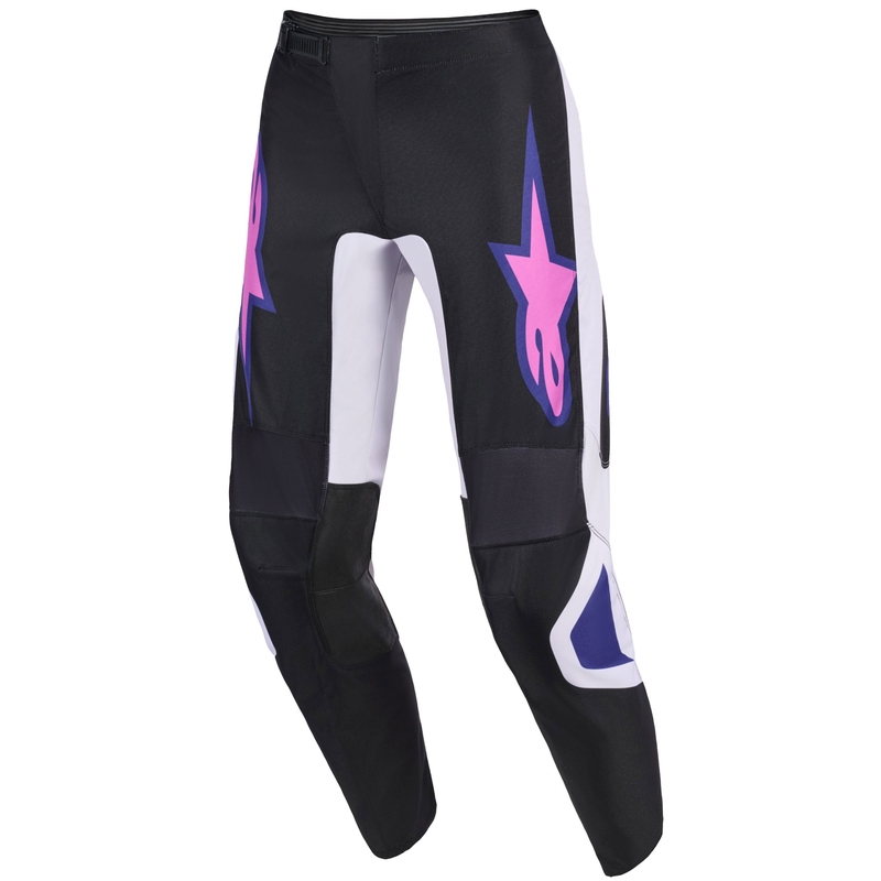 Pantaloni da motocross Alpinestars Fluid Grid nero-grigio chiaro-viola