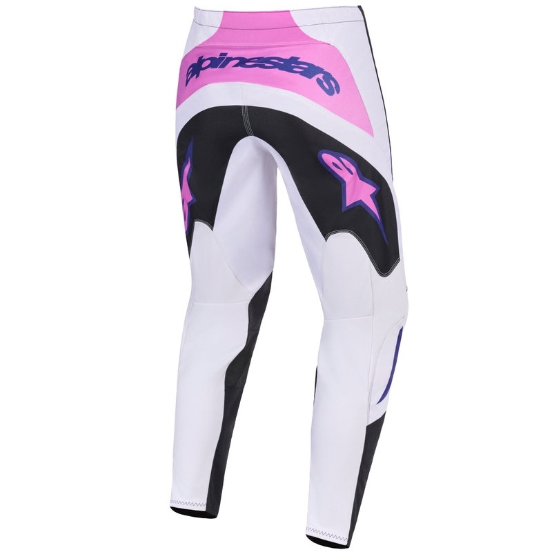 Pantaloni da motocross Alpinestars Fluid Grid nero-grigio chiaro-viola