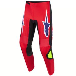 Pantaloni da motocross Alpinestars Fluid Grid rosso-nero-viola-giallo fluo