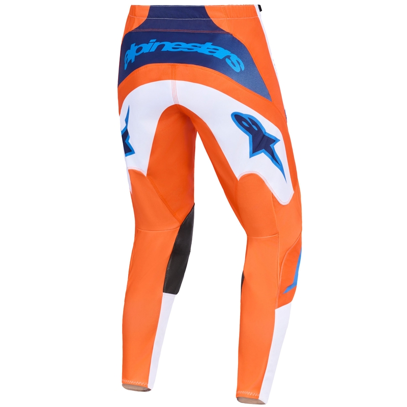 Pantaloni da motocross Alpinestars Fluid Grid arancio-blu-bianco