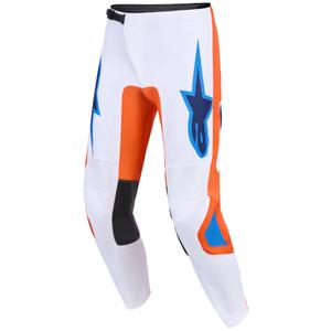 Pantaloni da motocross Alpinestars Fluid Grid arancio-blu-bianco