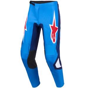 Pantaloni da motocross Alpinestars Fluid Grid blu-rosso-bianco