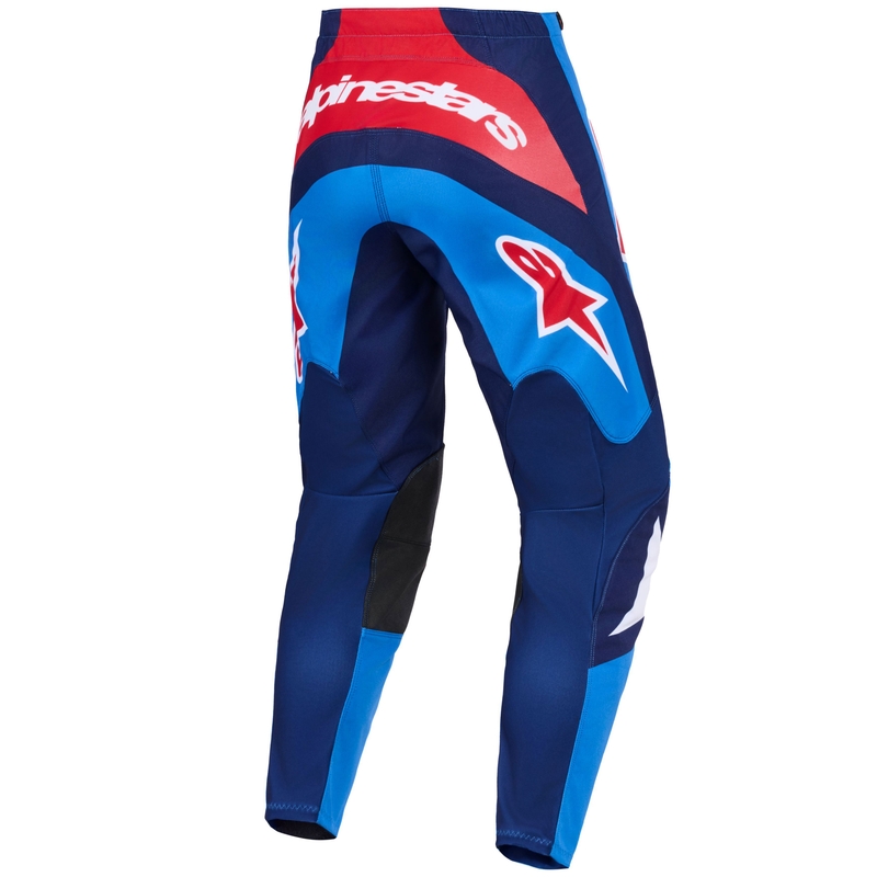 Pantaloni da motocross Alpinestars Fluid Grid blu-rosso-bianco