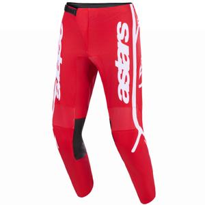Pantaloni da motocross Alpinestars Fluid Apex rosso-bianco
