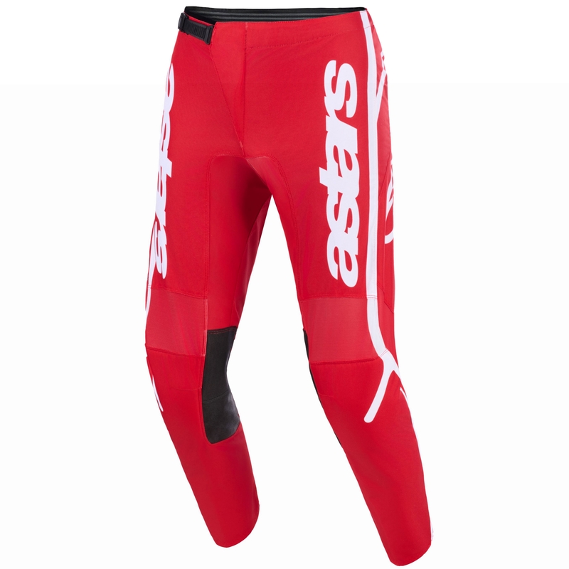 Pantaloni da motocross Alpinestars Fluid Apex rosso-bianco
