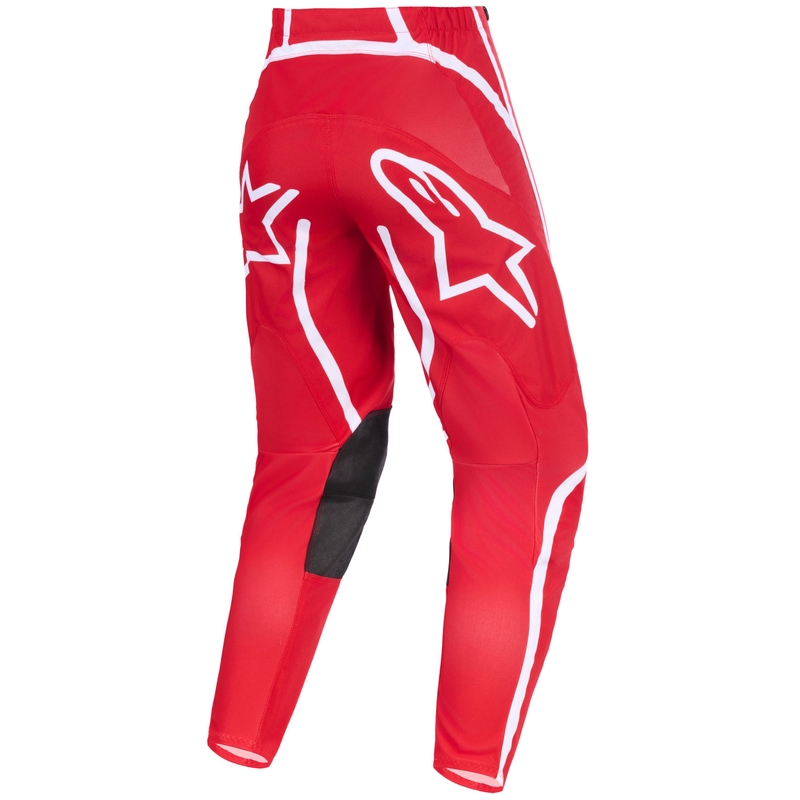 Pantaloni da motocross Alpinestars Fluid Apex rosso-bianco