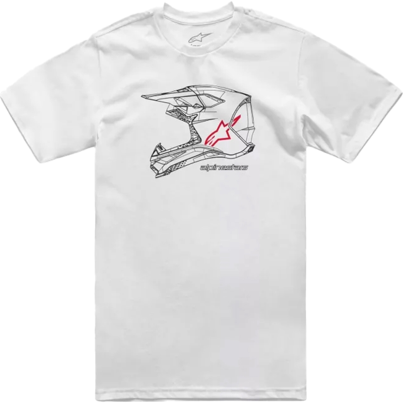 Maglietta Alpinestars MX Helmet CSF bianco