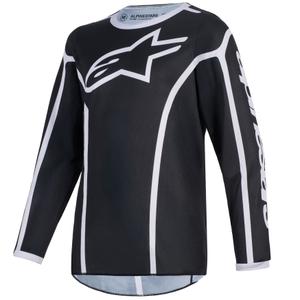 Maglia da motocross per bambini Alpinestars Fluid Apex nera-grigia