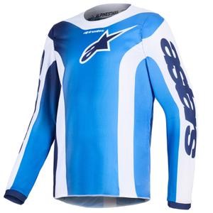 Maglia da motocross per bambini Alpinestars Fluid Portl blu-bianca