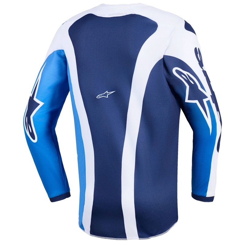 Maglia da motocross per bambini Alpinestars Fluid Portl blu-bianca