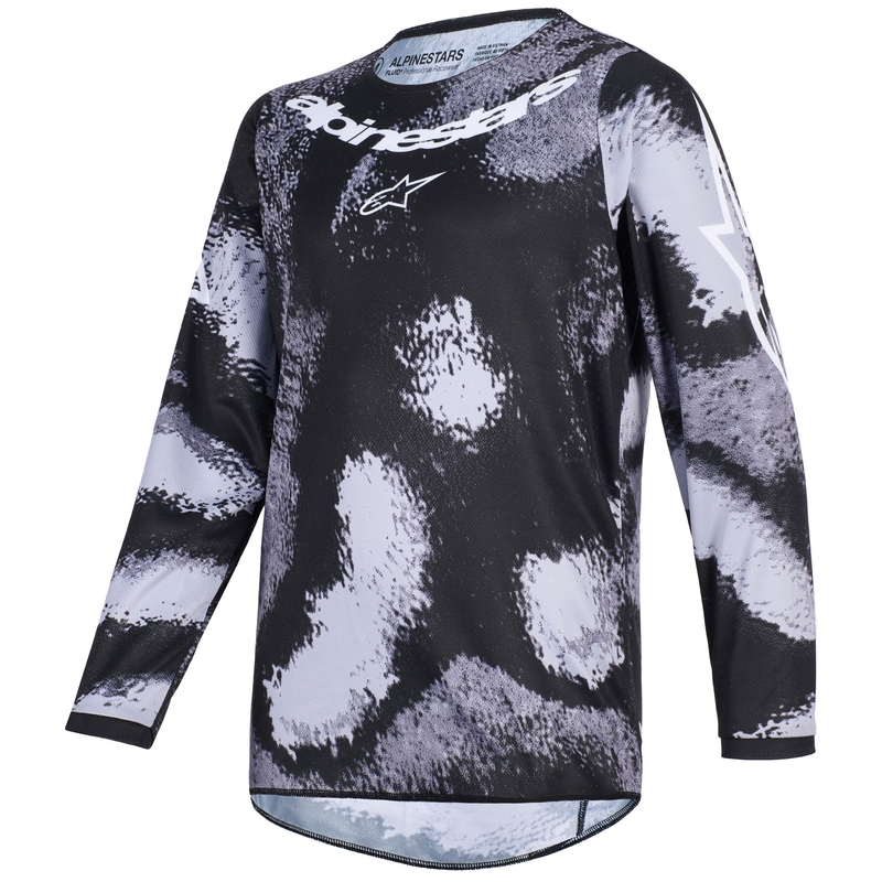 Maglia da motocross per bambini Alpinestars Fluid Lahnd - Grigio-Camo