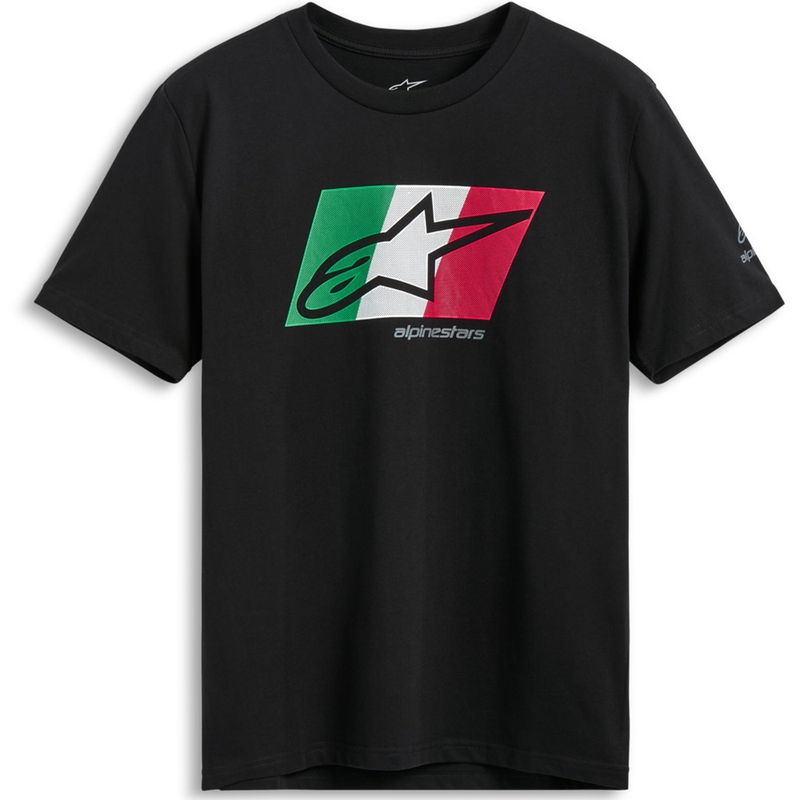 Maglietta Alpinestars Global CSF nera-verde-bianca-rossa