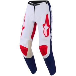 Pantaloni da motocross Alpinestars Racer Riway bianco-blu-rosso