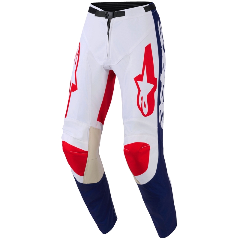 Pantaloni da motocross Alpinestars Racer Riway bianco-blu-rosso