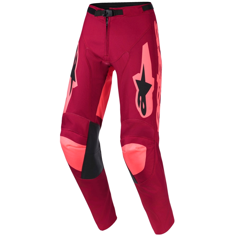 Pantaloni da motocross Alpinestars Racer Riway rosso scuro-corallo