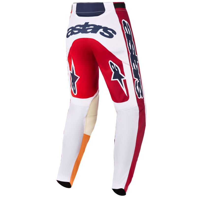 Pantaloni da motocross Alpinestars Racer Portl rosso-arancione-grigio chiaro